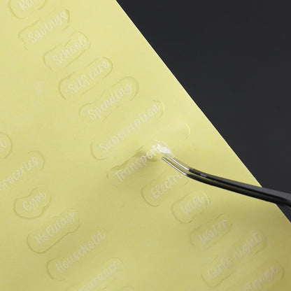 10 Sheets Cash Envelope Label Stickers Budget Tab Labels Waterproof Vinyl Sticker Finance Planner Stickers