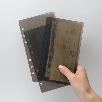 A6/Mini Binder Pockets 12pcs PVC Side Open Binder Pouches Money Holder Loose Leaf Cash Envelopes for Budgeting