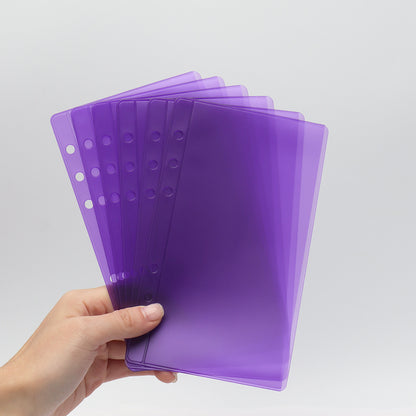 A6/Mini Binder Pockets 12pcs PVC Side Open Binder Pouches Money Holder Loose Leaf Cash Envelopes for Budgeting