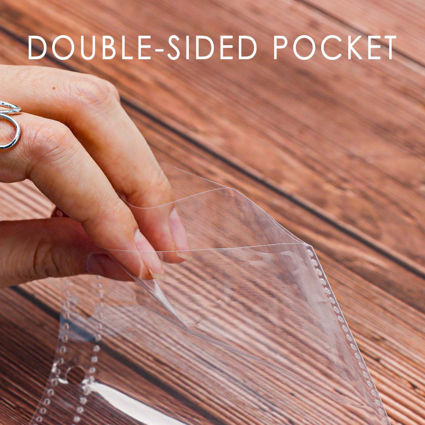 20pcs A6 Card Sleeves Binder Sheets Clear PP Double Sided Pockets Photocard Sleeves Loose Leaf 6 Holes A6 Binder Pockets