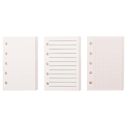 3 Pack A8 Refill Paper 120 Sheets Loose Leaf Paper M5-5 Hole Binder Paper A8 Notebook Filler Paper