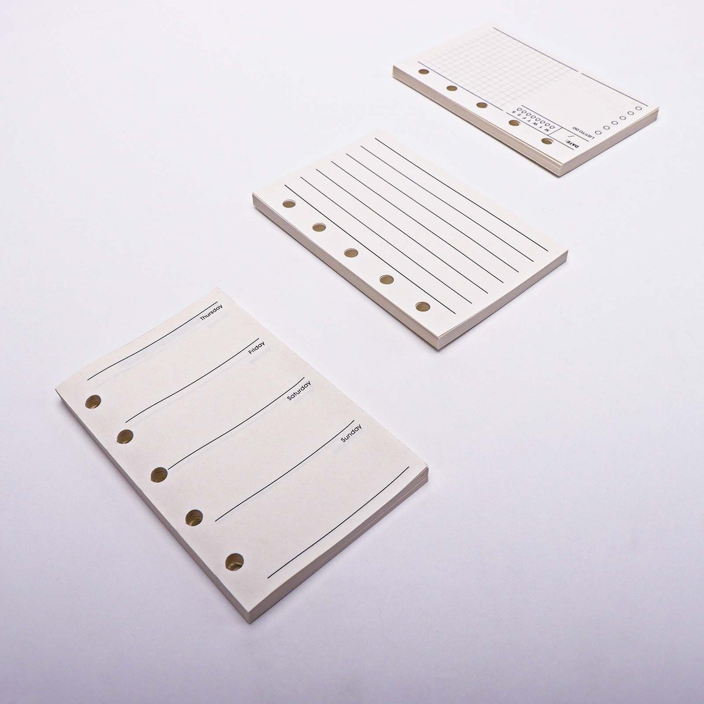 3 Pack A8 Refill Paper 120 Sheets Loose Leaf Paper M5-5 Hole Binder Paper A8 Notebook Filler Paper