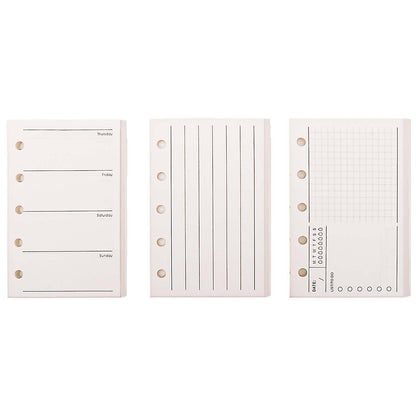 3 Pack A8 Refill Paper 120 Sheets Loose Leaf Paper M5-5 Hole Binder Paper A8 Notebook Filler Paper