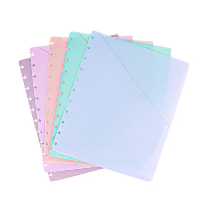 Colorful Discbound Pocket Dividers 11 Disc Folder Dividers 9.2x11 Inch Letter Size Discbound Notebook Dividers