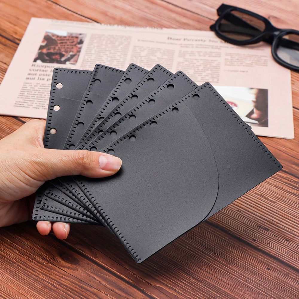 A6/A7 6pcs Cash Envelopes PP Zipless Budget Envelopes 2 Pocket Planner Inserts for 6 Ring Binder