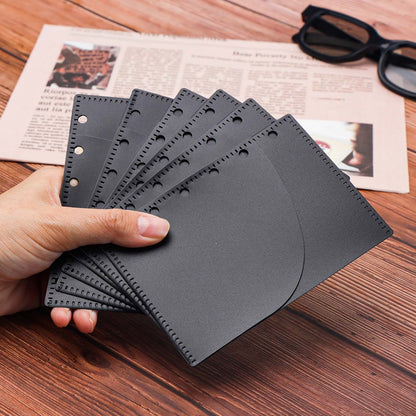 A6/A7 6pcs Cash Envelopes PP Zipless Budget Envelopes 2 Pocket Planner Inserts for 6 Ring Binder