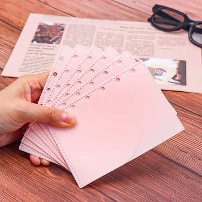 A6/A7 6pcs Cash Envelopes PP Zipless Budget Envelopes 2 Pocket Planner Inserts for 6 Ring Binder