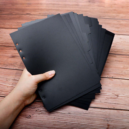 A5 A6 Binder Index Dividers Top Tab and Side Tab Binder Dividers 6 Holes Page Dividers