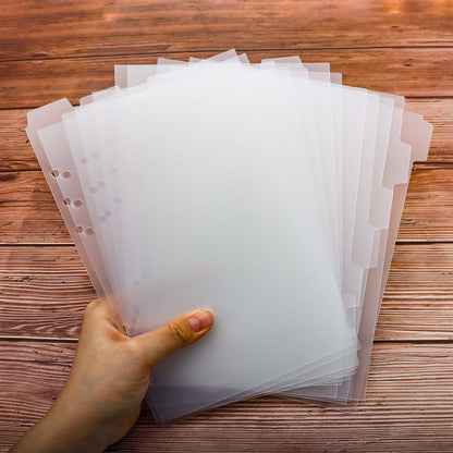 A5 A6 Binder Index Dividers Top Tab and Side Tab Binder Dividers 6 Holes Page Dividers