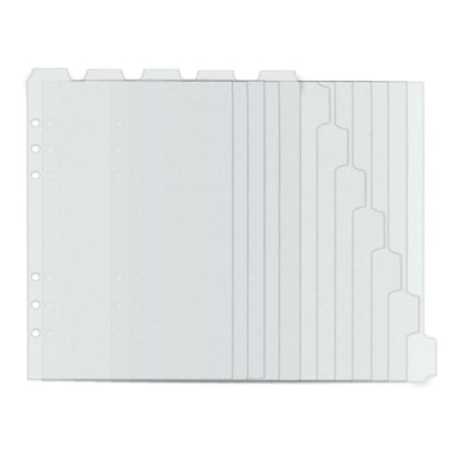 A5 A6 Binder Index Dividers Top Tab and Side Tab Binder Dividers 6 Holes Page Dividers