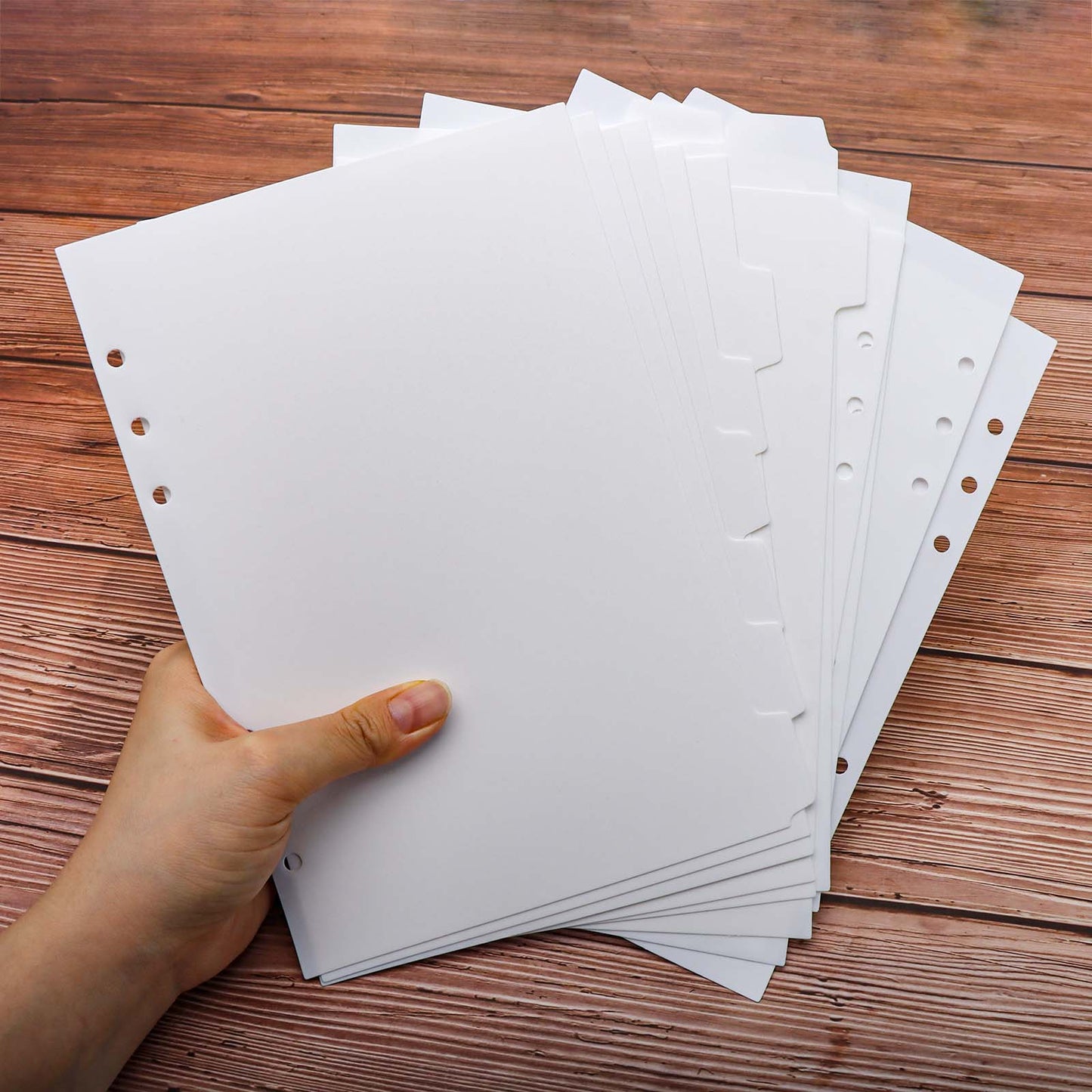 A5 A6 Binder Index Dividers Top Tab and Side Tab Binder Dividers 6 Holes Page Dividers