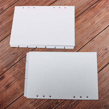 A5 A6 Binder Index Dividers Top Tab and Side Tab Binder Dividers 6 Holes Page Dividers
