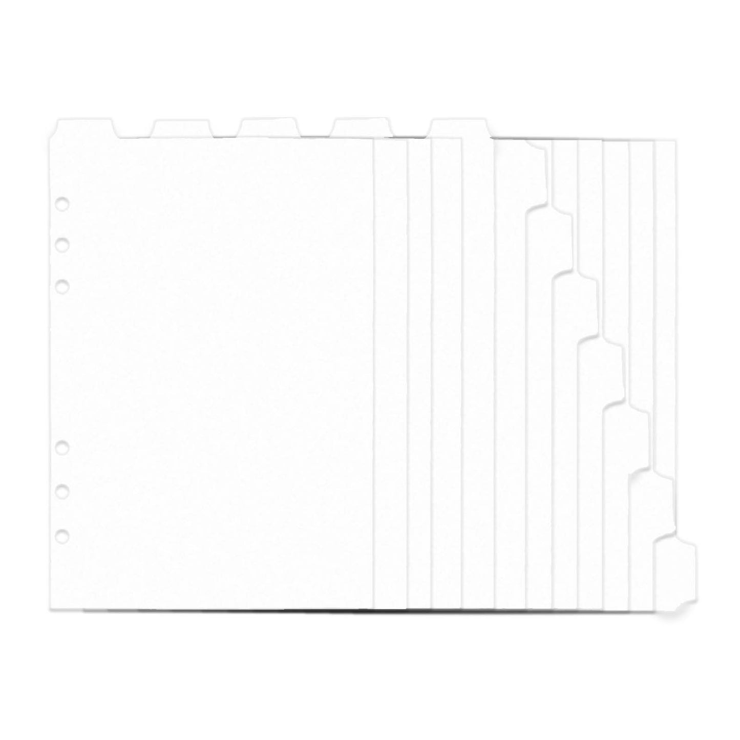 A5 A6 Binder Index Dividers Top Tab and Side Tab Binder Dividers 6 Holes Page Dividers