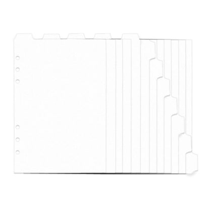 A5 A6 Binder Index Dividers Top Tab and Side Tab Binder Dividers 6 Holes Page Dividers