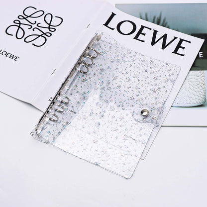 A5 Binder Cover 6 Ring Binder Soft PVC Planner Cover Refillable Notebook Shell