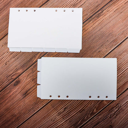 A5 A6 Binder Index Dividers Top Tab and Side Tab Binder Dividers 6 Holes Page Dividers