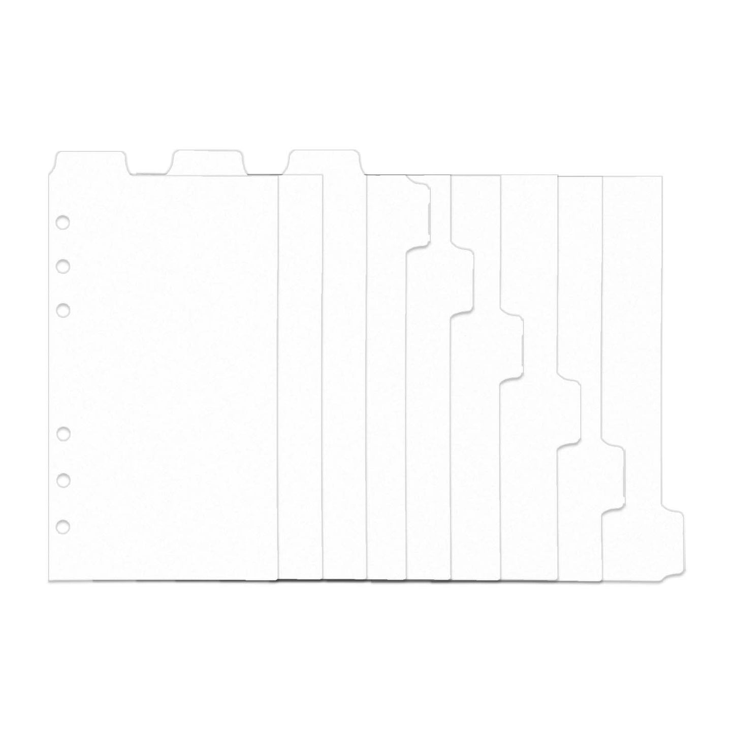 A5 A6 Binder Index Dividers Top Tab and Side Tab Binder Dividers 6 Holes Page Dividers