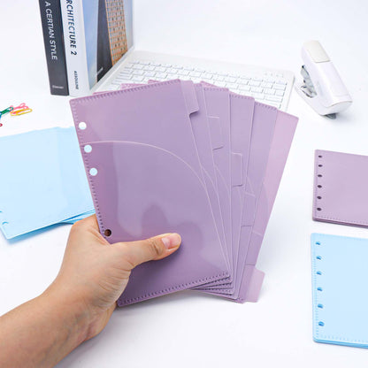 A6 A7 Cash Envelopes Double Pocket Budget Envelopes Zippless Cash Stuffing Envelopes 6 Holes Binder Pocket Divider