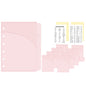 A7 Double Pockets Cash Envelopes 3 Set 4 Tabs Money Organizer Loose Leaf Bill Holder Budget Envelopes for 6 Ring Binder