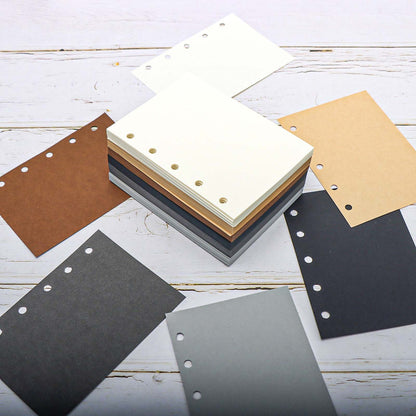 A8 Binder Paper Refill 300 Sheets Blank Filler Paper M5-5 Hole Memo Refills 6 Colors Loose Leaf Paper