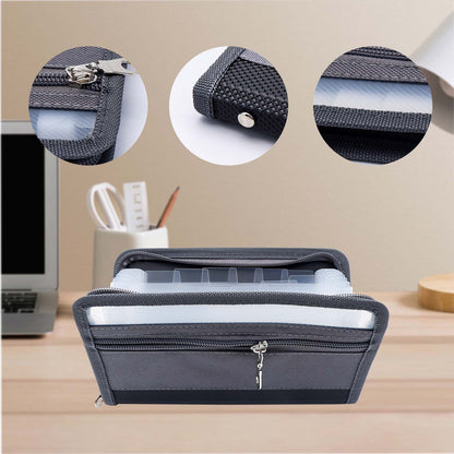 Accordion File Organizer 13 Pockets Expanding File Folder A6 Size Cash Stuffing Wallet Zipper Receipt Document Organizer