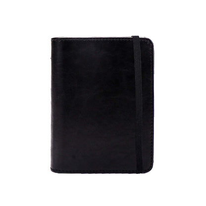 A8 PU Leather Notebook Loose Leaf 5 Ring Binder with 80 Sheets Grid Papers Refills Refillable Notebook with Bandage Design