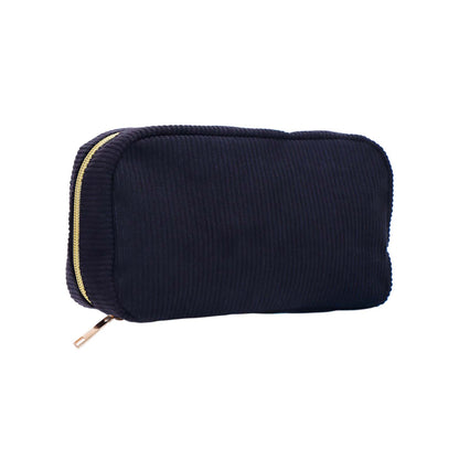 Corduroy Makeup Bag Solid Cosmetic Bag Brushes Organizer Travel Toiletry Zipper Pouch Storage Bag