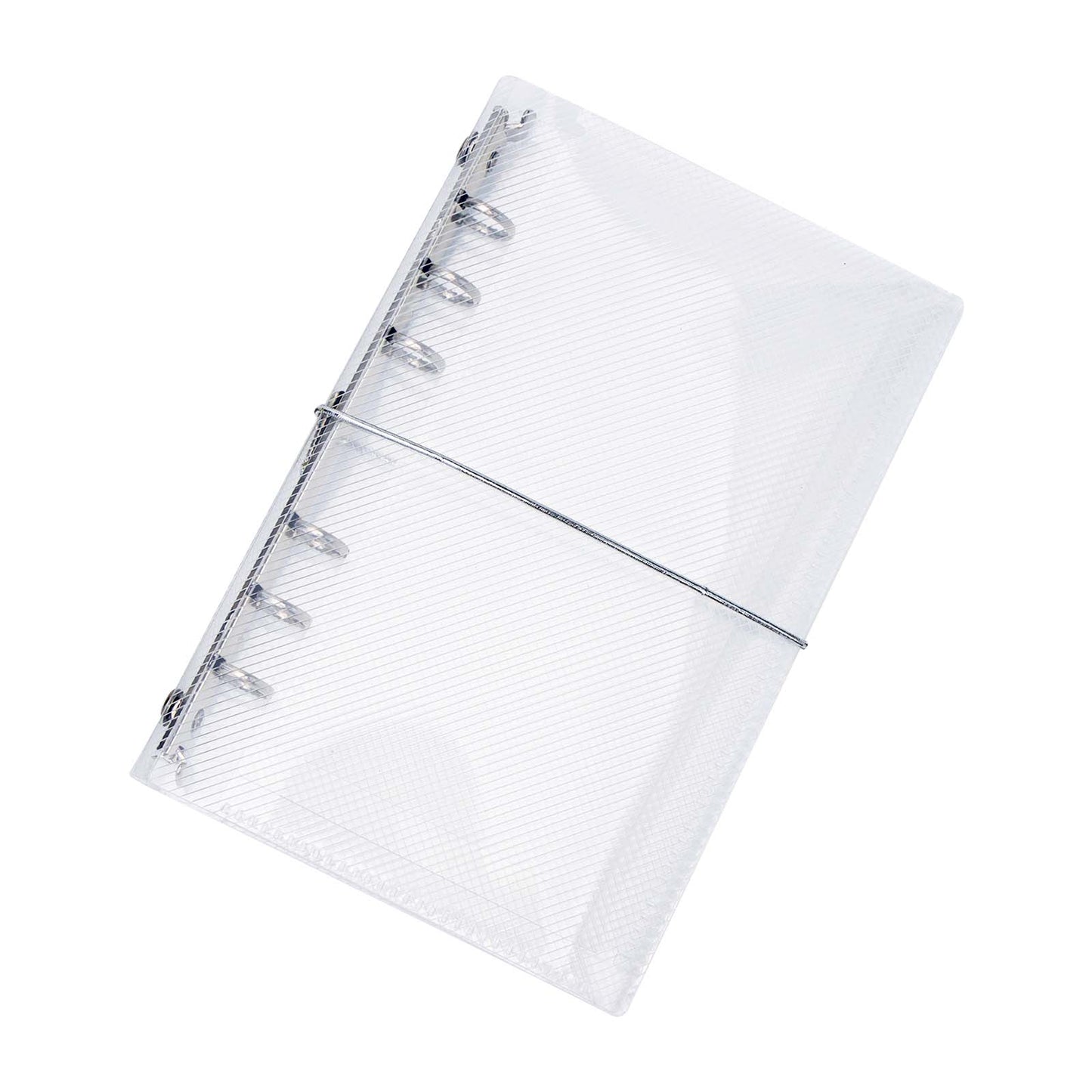 A6 A7 A8 PP Trifold Binder with Bandage Loose Leaf Folder Transparent Planner Binder