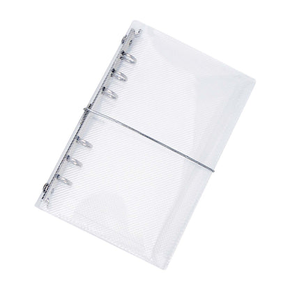 A6 A7 A8 PP Trifold Binder with Bandage Loose Leaf Folder Transparent Planner Binder