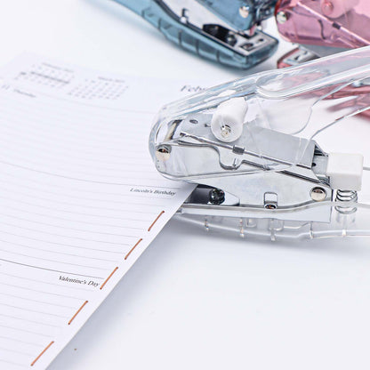 Clear Acrylic Stapler Manual Effortless Stapler 30 Sheet Capacity Handheld Stapler Desk Accessories Supplies