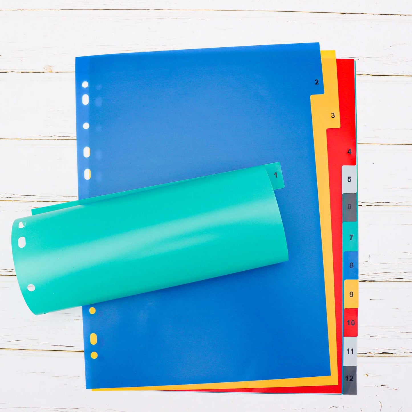 A4 Binder Index Dividers 36pcs Binder Dividers 12 Tab 11 Holes Punched Binder Separators for 2/3/4/11 Ring Binders