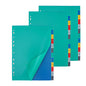 A4 Binder Index Dividers 36pcs Binder Dividers 12 Tab 11 Holes Punched Binder Separators for 2/3/4/11 Ring Binders
