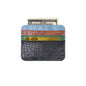 1pc Credit Card Holder Wallet PU Leather Slim Wallet Credit Card Case with 1 Pocket and 6 Card Slots