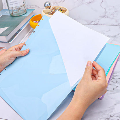Colorful Discbound Pocket Dividers 11 Disc Folder Dividers 9.2x11 Inch Letter Size Discbound Notebook Dividers