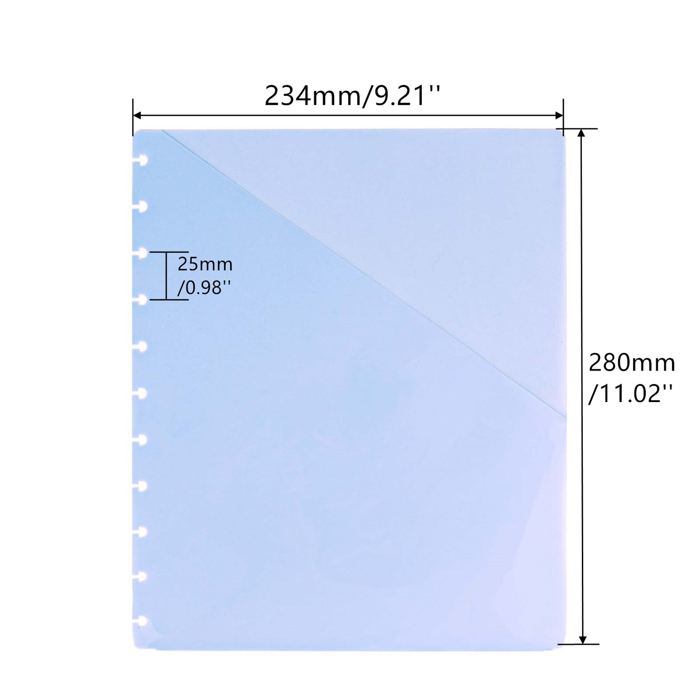 Colorful Discbound Pocket Dividers 11 Disc Folder Dividers 9.2x11 Inch Letter Size Discbound Notebook Dividers