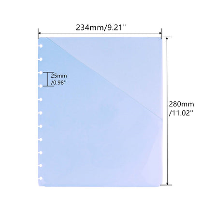 Colorful Discbound Pocket Dividers 11 Disc Folder Dividers 9.2x11 Inch Letter Size Discbound Notebook Dividers