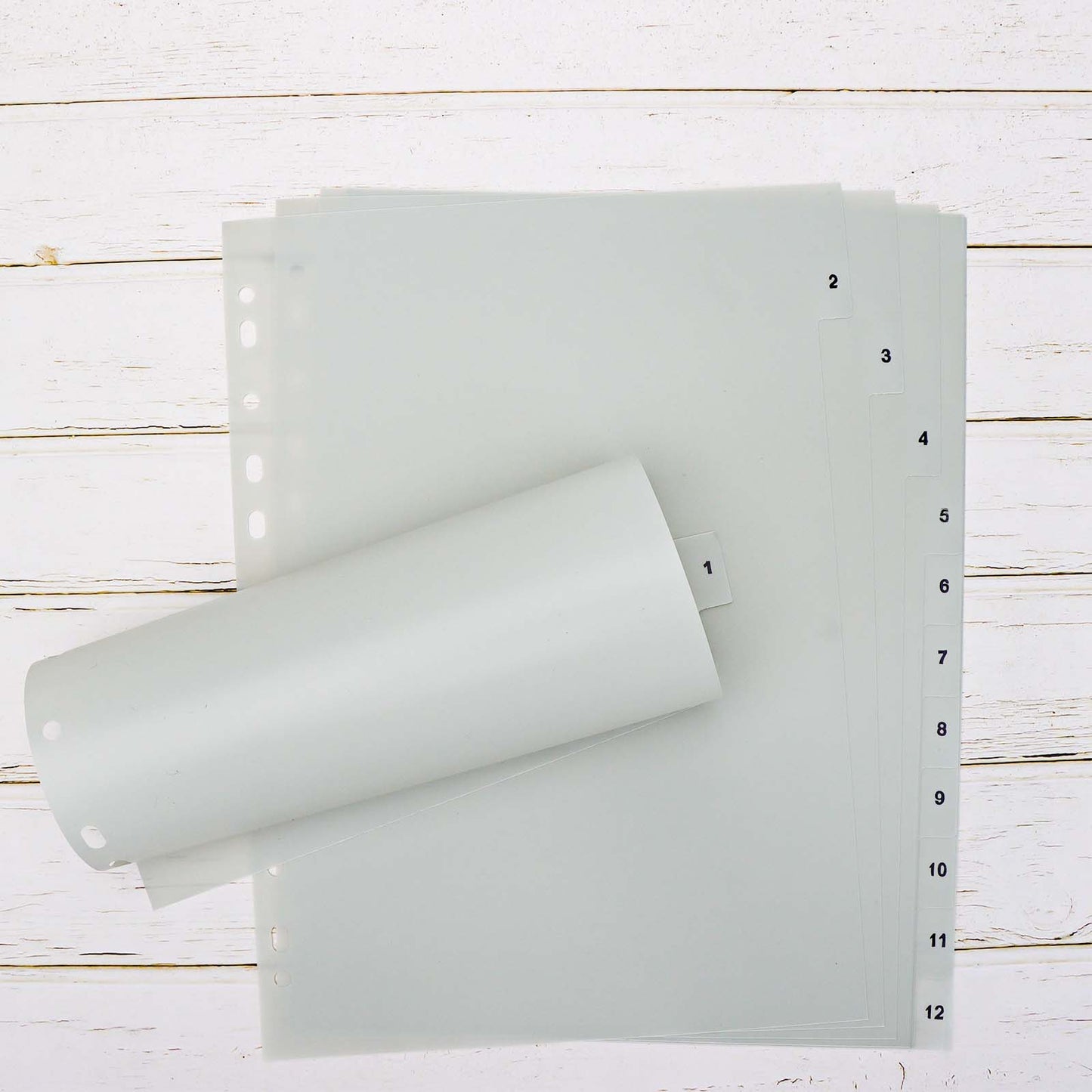 A4 Binder Index Dividers 36pcs Binder Dividers 12 Tab 11 Holes Punched Binder Separators for 2/3/4/11 Ring Binders