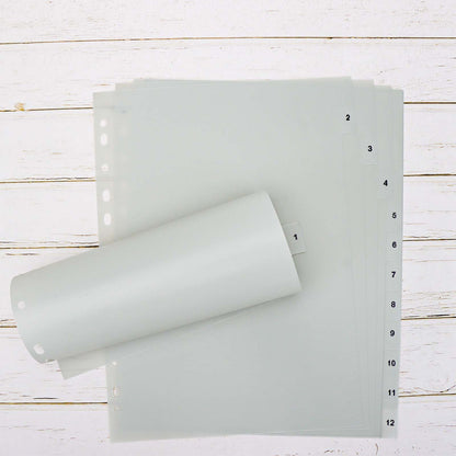 A4 Binder Index Dividers 36pcs Binder Dividers 12 Tab 11 Holes Punched Binder Separators for 2/3/4/11 Ring Binders