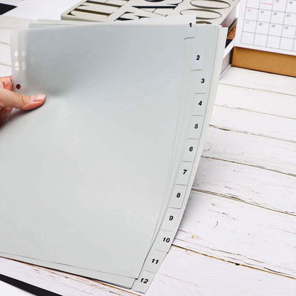A4 Binder Index Dividers 36pcs Binder Dividers 12 Tab 11 Holes Punched Binder Separators for 2/3/4/11 Ring Binders