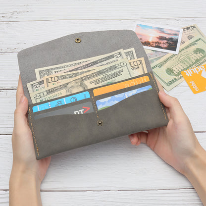 Cash Envelope Wallet Money Holder Budget Wallet PU Leather Money Organizer for Cash