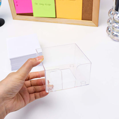 Non Sticky Notes 500 Sheets Note Pads with Clear Plastic Note Holder Reminders Memo Pad