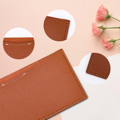 PU Leather Cash Envelope Wallet Zippless Cash Stuffing Wallet Reusable Money Organizer