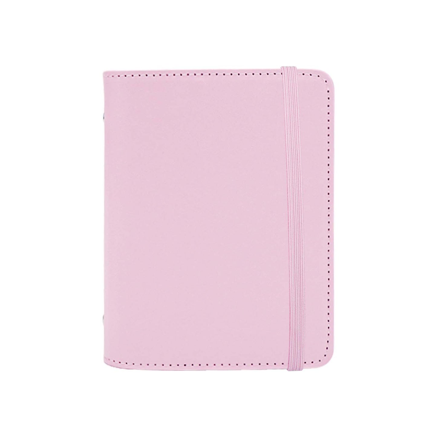 A8 PU Leather Notebook Loose Leaf 5 Ring Binder with 80 Sheets Grid Papers Refills Refillable Notebook with Bandage Design