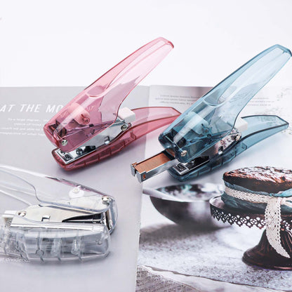 Clear Acrylic Stapler Manual Effortless Stapler 30 Sheet Capacity Handheld Stapler Desk Accessories Supplies