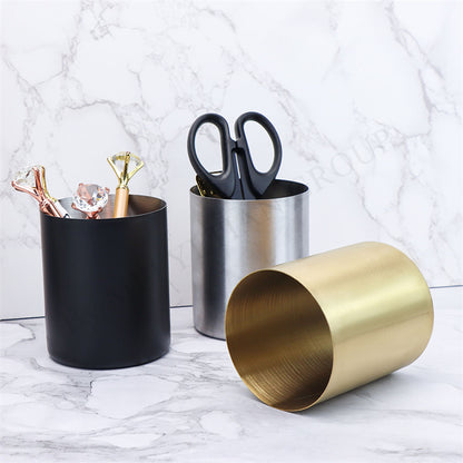 Stainless Steel Pen Holder Cup for Home Office Desk Organizers Colorful Multi Use Pencil Pot Flower Vase Desktop Decors