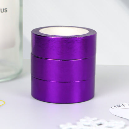 3 Rolls Foil Washi Tape DIY Decorative Tape Colorful Masking Tape Craft Tape for Scrapbook Gift Wrapping