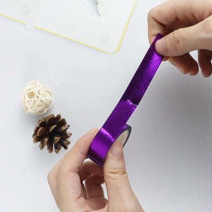 3 Rolls Foil Washi Tape DIY Decorative Tape Colorful Masking Tape Craft Tape for Scrapbook Gift Wrapping