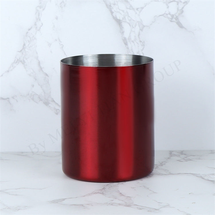 Stainless Steel Pen Holder Cup for Home Office Desk Organizers Colorful Multi Use Pencil Pot Flower Vase Desktop Decors