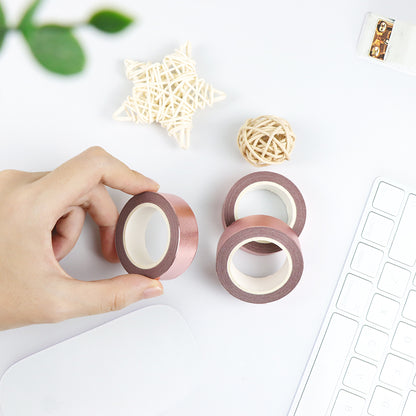 3 Rolls Foil Washi Tape DIY Decorative Tape Colorful Masking Tape Craft Tape for Scrapbook Gift Wrapping